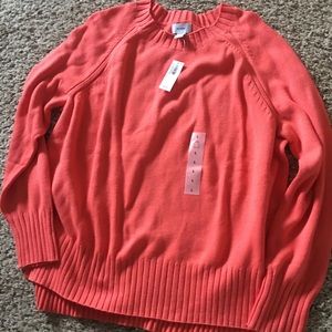 Coral sweater from Old Navy.